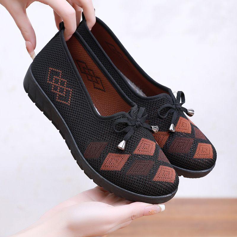 

Обувь для мам Весенняя женская обувь Удобная круглая обувь для бабушек Нескользящая обувь для пожилых людей 37