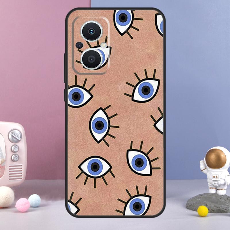 Lucky Eye Blue Evil Eye Print Funda For OPPO Reno 8 Lite 11F 12F 13F 14F 10 11 12 13 14 Pro OPPO Find X9 X5 X6 X8 Pro Case