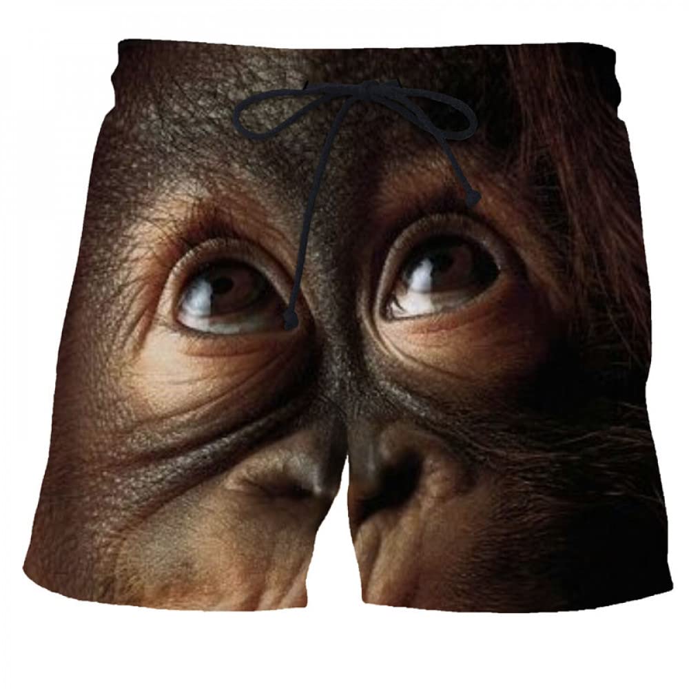

Summer Funny Monkey Gorilla Beach Shorts Animal 3D Print Swimming Trunks Men s Casual Board Shorts Male Short Pants Man Swimsuit S