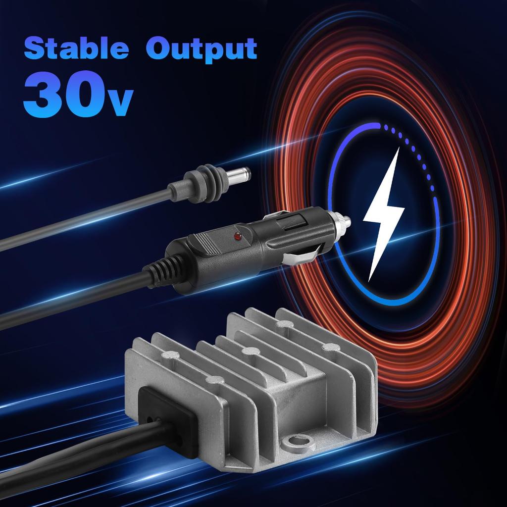 Starlink Mini To 30V DC Boost Converter Module with Car Adapter and Cigarette Lighter Plug for and Boats 12V/24V 3.5A Trans-Regulator Step-Up RVs,