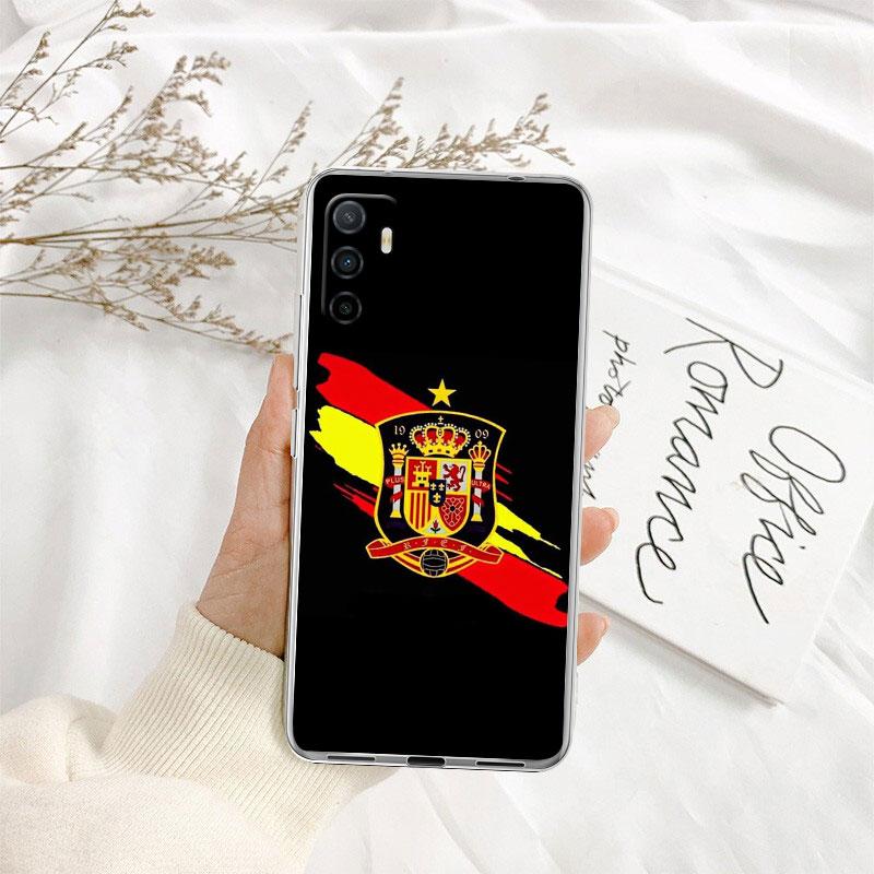 IK61 Spain Flag Transparent Phone Case for LG K22 K30 K40 K40S K41 K42 K50 K50S K51 K51S K52 K61 K62 K71 K92 Q60 Q61 V40 V50 V60