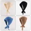 French Knitted Bandana Polyester Plush Solid Color Comfortable and Warm For Women and Girl Daily Use Winter Headwear