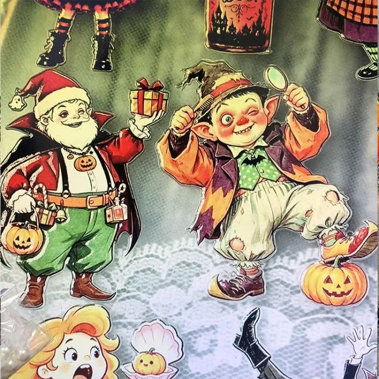 Halloween Embossed Cartoon Cute Stickers