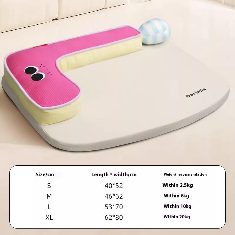 Dog Kennel All Year Round, Removable and Washable Dog Mat, Dog Bed Floor Mat, Summer Sleeping Mat, Summer Cat Sleeping Pet Bed 40X52CM розовый