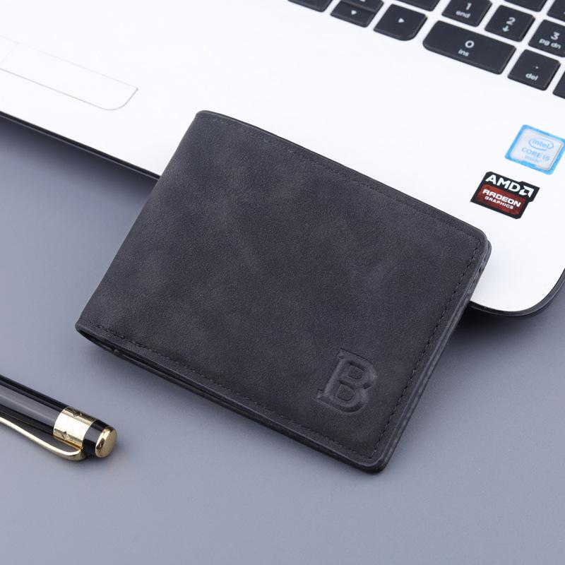 Men’s Frosted Retro Multifunctional Dollar Wallet with Extra Card Slots