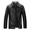 Business and Leisure Stand Up Collar Fashionable Lapel Handsome Men's Leather Jacket