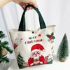 3pcs Canvas Christmas Gift Bag Cartoon Merry Christmas Decor  Merry Christmas Decor