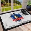 Colo-Colo Football Club Grunge Texture Crest Print Area Rug Chilean Soccer Fan Non Slip Rectangular Floor Mat Gaming Room Football Fan Home Decor Rug