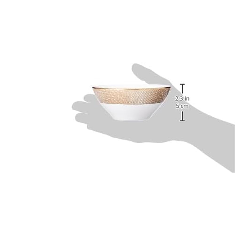 NARUMI Salad Bowl, Gold, 13cm, Stylish and Elegant, Soup Bowl, Cereal Bowl, Made in Japan, 52087-3586
