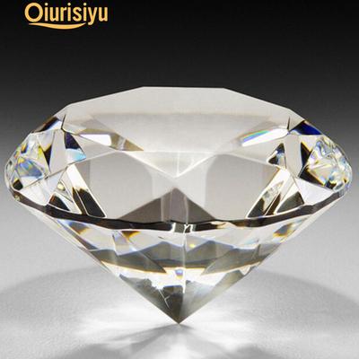 40 mm Presă hârtie de sticlă tăiată fațetă Bijuterii de bijuterii artificiale cu diamante uriașe Decor Bijuterii de modă