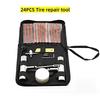 Cross-Border Cloth Bag Tire Repair Kit - 24/46/62 Pieces for Quick Emergency Tire Fixes, Travel Essential