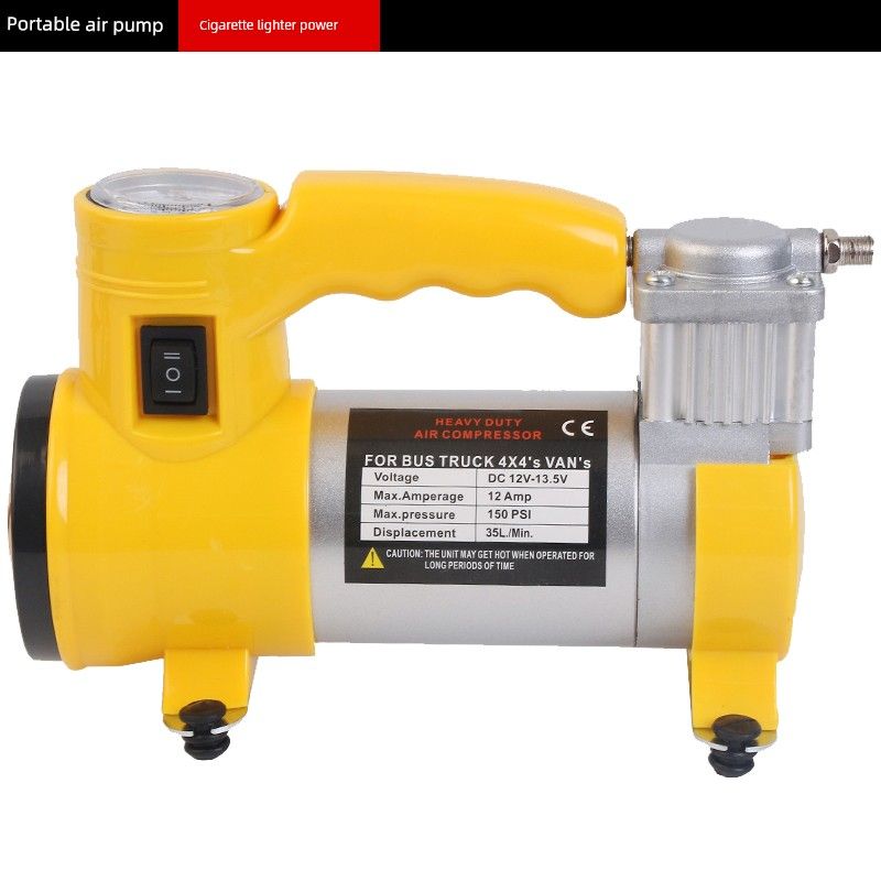 

Vehicle Air Pump Car Portable High-Pressure Electric Single and Double Cylinder 12V Car Tire Emergency with Light Air Pump with Light (Air Valve Core Wrench)