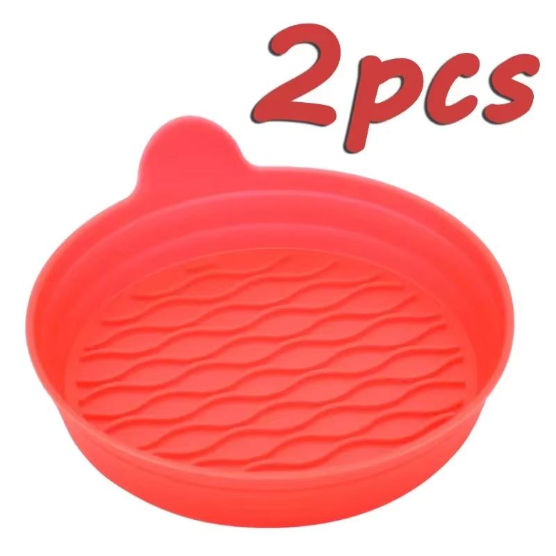 2pcs Automotive Anti Slip Silicone Coasters, Waterproof and Leak Proof, Universal Interior Accessories for Automobiles