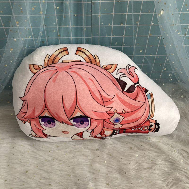 Kamizato Impact Genshin Ayaka Yae Miko Sleepy Plush Doll Cushion Pillow Gift