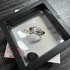 Heart Dog Footprint Design Rings  Sterling Silver Cute Love Dogs Accessories Exquisite Versatile Daily Party Jewelry