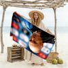 Goalkeeper Celebrates Victory Beach Towel Super Soft Microfiber Quickdry Fabric Comfortable Lightweight