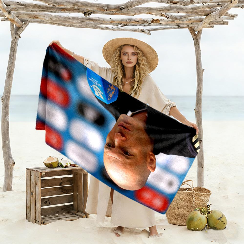 Goalkeeper Celebrates Victory Beach Towel Super Soft Microfiber Quickdry Fabric Comfortable Lightweight