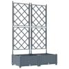 Garden Planter 2 Pcs Light Grey 80 X 40 X 125.5 Cm Plastic