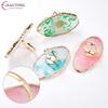 1Pc New Resin Stone Nail Art Palette Finger Ring False Nails Tips Drawing Color Mixing Display DIY Manicure Polish Gel Tool