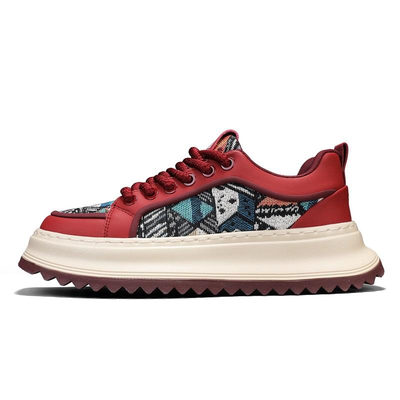 Fashion luxury Men's baseball shoes Platform Leather letter waterproof Male sneakers comfort non-slip Running shoes