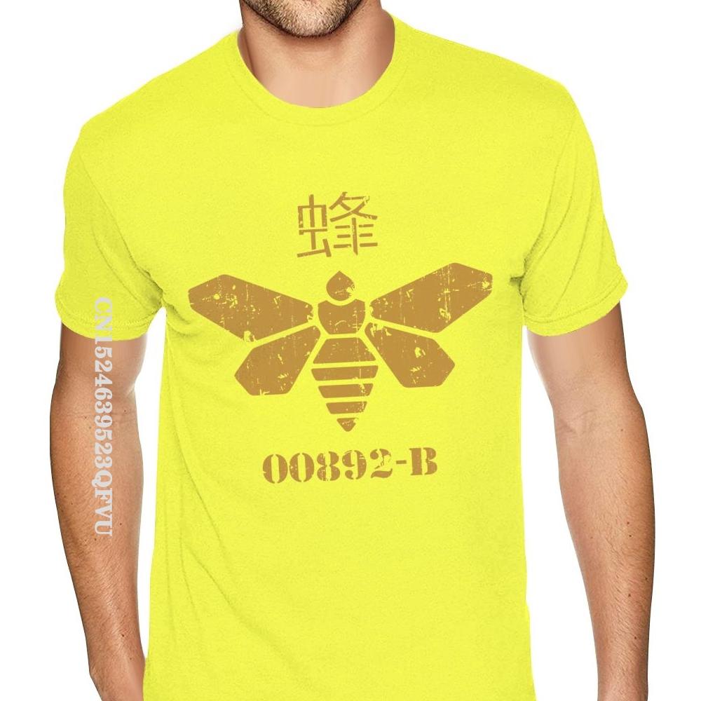 Printing Methylamine Bee Breaking Bad Tee Shirts Mens Gothic Style Anime Tshirt Pure Cotton Black HipHop Print T-Shirt
