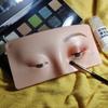 Makeup Practice Face Silicone Skin Bionic Model Makeup Practice Board Eyeshadow Eyebrow and Eyeliner Template