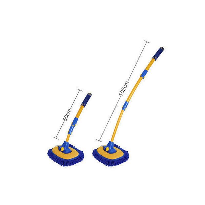 Car Wash Brush With Long Handle Telescopic Curved Rod Chenille Velvet Brush Scratch-free Car Washing Mop Kit For Auto RV Truck