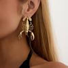 Ingemark Vintage Creative Crayfish Metal Stud Earrings for Women Punk Trendy Geometric Piercing Earrings Ear Jewelry Accessories