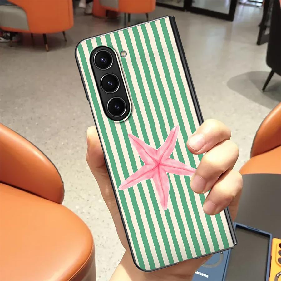 

Ocean Life Theme Striped Case for Samsung Galaxy ZFold7 ZFold3 ZFold4 Z Fold 7 6 5 4 3 ZFold6 ZFold5 Back Phone Cover Galaxy Z Fold6