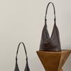 Genuine Leather Large-Capacity Work Commuter Bag Light Luxury High-End Feeling First Layer Cowhide Versatile Oblique Span Bucket Bag