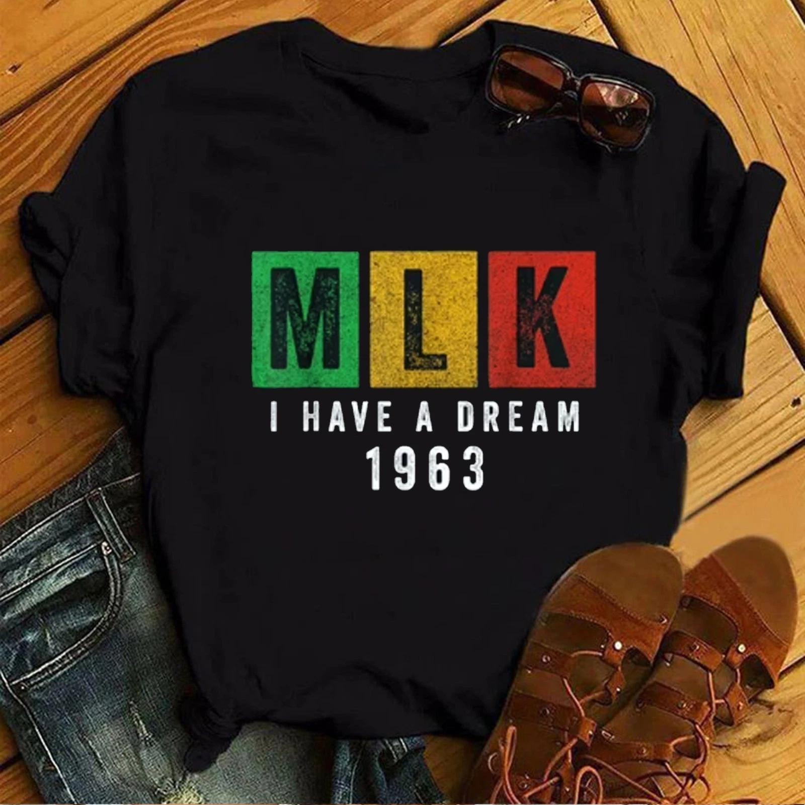MLK I Have A Dream 1963 T-shirt, Martin Luther King Day Tee, Black Leader XL