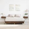 VidaXL Bed Frames Without Mattress Brown Oak 150x200 Cm, Bedroom Furniture, Bed Base, Double Bed, Bed, Bed Frame, Bed 3328714