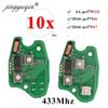 10pcs Remote Car Key Circuit Board For Renault Duster Modus Clio Twingo DACIA Logan Sandero 433Mhz ID46/4A pcf7952E PCF7947/7946