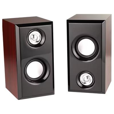 Computer Speakers  USB Wired Wood Speakers Bass Stereo Subwoofer Sound Box 3.5mm AUX Input USB Power For Desktop PC Smart Phone