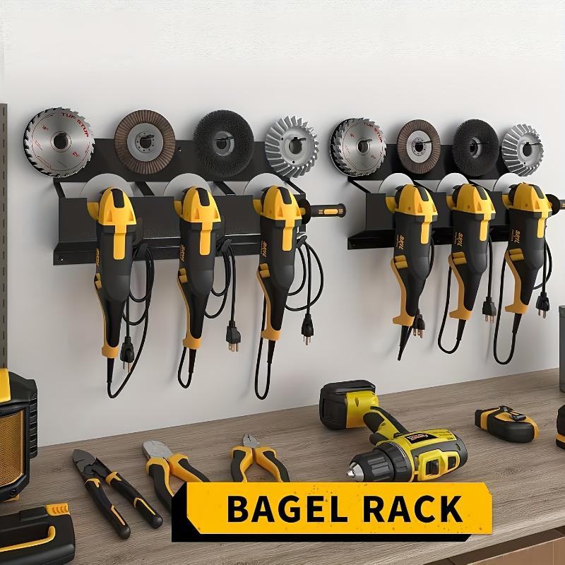 Wandhalterung für Winkelschleifer Ständer für Winkelschleifer Scheibenschleifer Kabelaufbewahrungsregal für Schneid- und Poliermaschinen