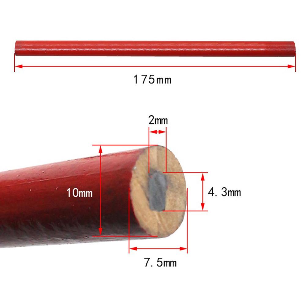 12 Count 175mm Oval Carpenter Pencil for Precision Layout Marking in Carpentry Joinery and General Construction