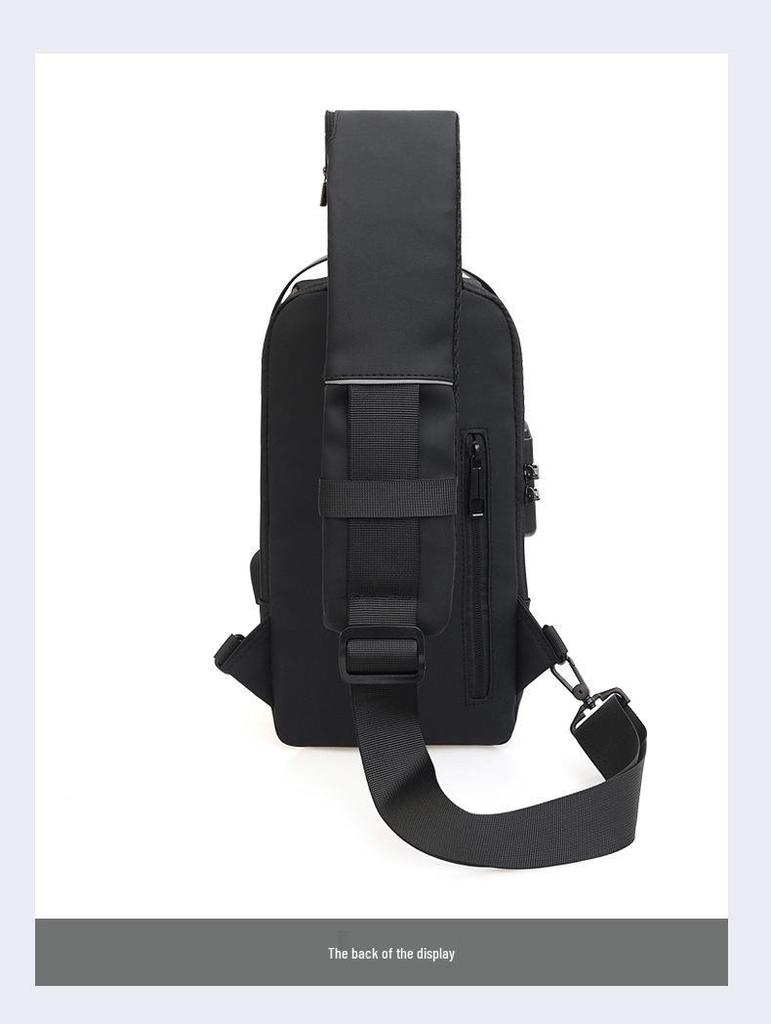 Men's Multifunctional Crossbody Bag with Anti-theft Lock - Versatile Chest and Shoulder Bag with Modern Texture.
