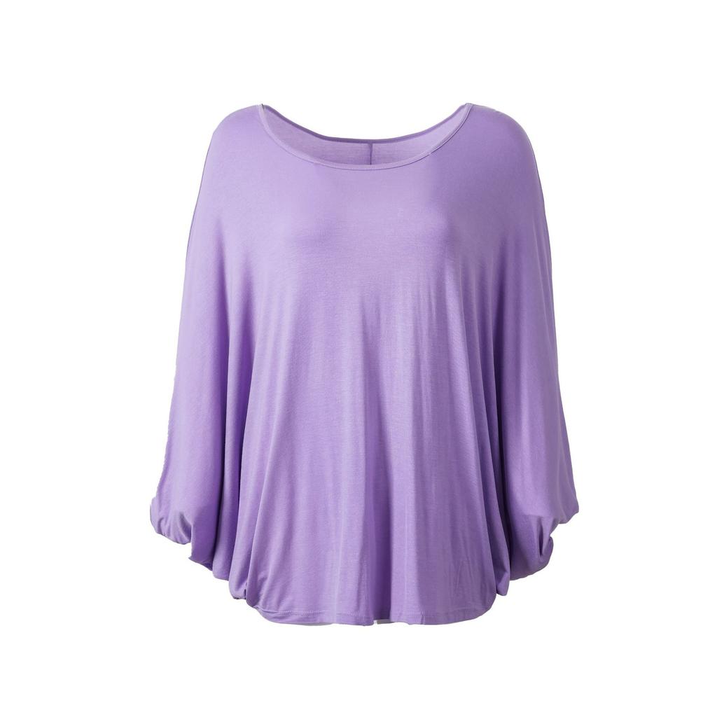 Plus Size Ladies 40-count Modal Batwing-sleeved Tshirt Short Sleeves Slimming Casual T-shirts Loose Tee Tops 13 Colors Japanese-style