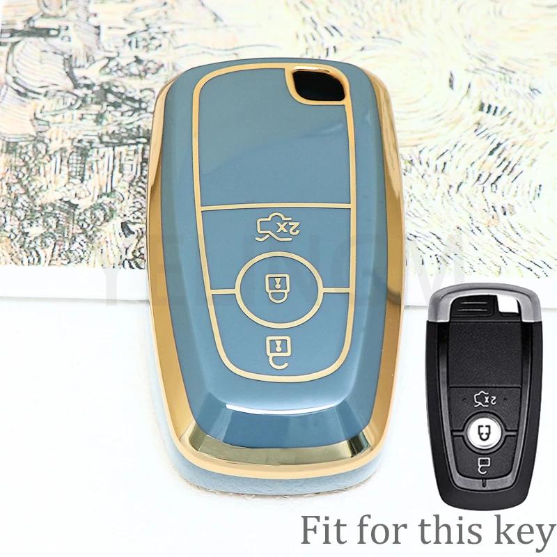 3 4 5 Button Car Key Cover For Ford Fusion Mondeo Mustang Explorer Edge Ecosport For Lincoln Mondeo Mkc Mkz Mkx Key Case For Car