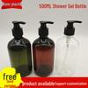 500ml PET Plastic Shampoo and Shower Gel Dispenser Bottle
