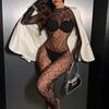 Exotic Baby Doll Costumes Sexy Crotchless Lingerie Women Backless Cutout Babydoll Chemises Mesh Sheer Leopard Print Bodystocking