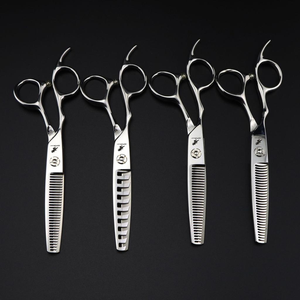 Hochwertige, linkshändige, Haarschere, Haarschere, Flachschere, Pony, Zahnschere, für Linkshänder