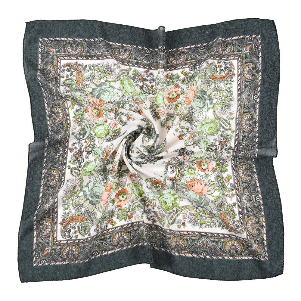 70*70Cm Spring Summer Russian Square Scarf Women Luxury Paisley Print Bnadana Headband Scarves Babushka Handkerchief Head Wraps