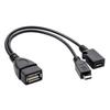 20cm OTG Cable Portable OTG USB Female Splitter Adapter for Phone Tablet 480Mbps Fast Transmission