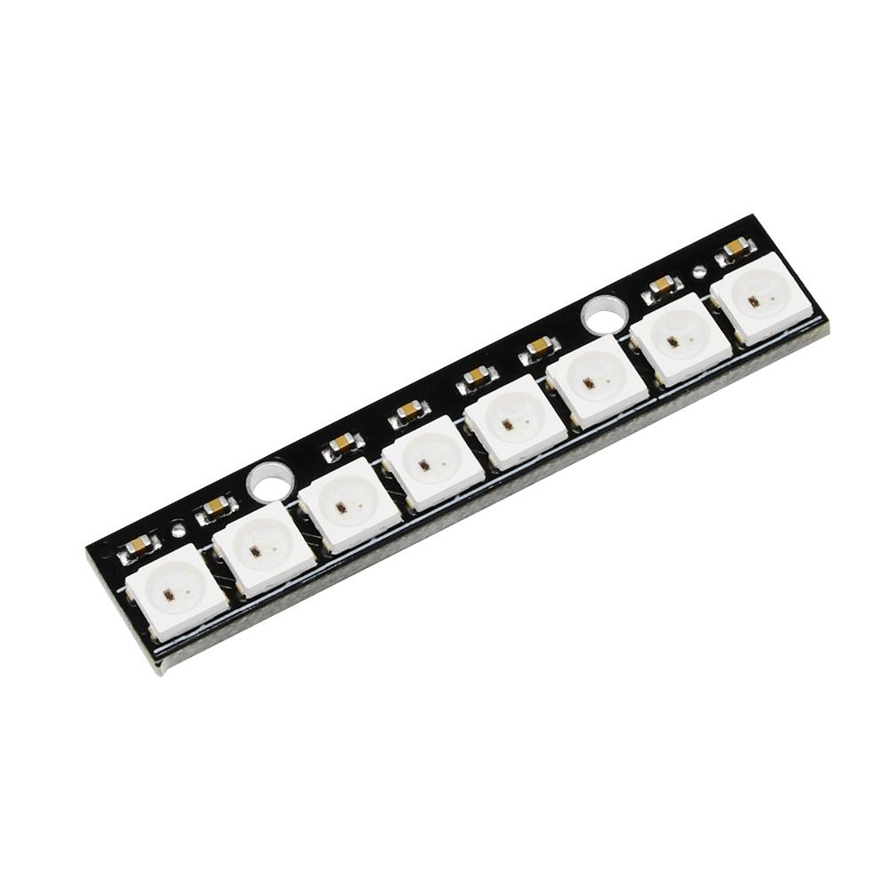 

8*1Bit 8 Bits WS2812 WS 2811 5050 RGB LED Lamp Panel Module 5V 8-Bit Rainbow LED Precise Light For Arduino 8 channel Lights чорний