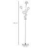 Floor Lamps for Living Room Bedroom with 5 Light, Modern Upright Standing Lamp, 34x25x156cm, Silver