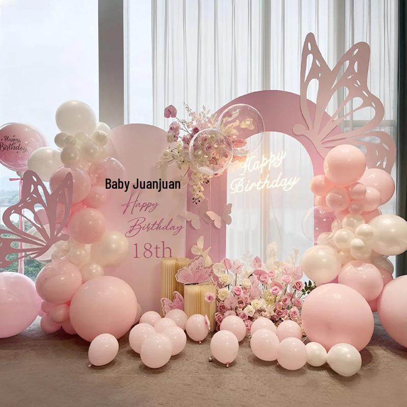 18th Birthday Butterfly Backdrop Decoration for Coming-of-Age Ceremony