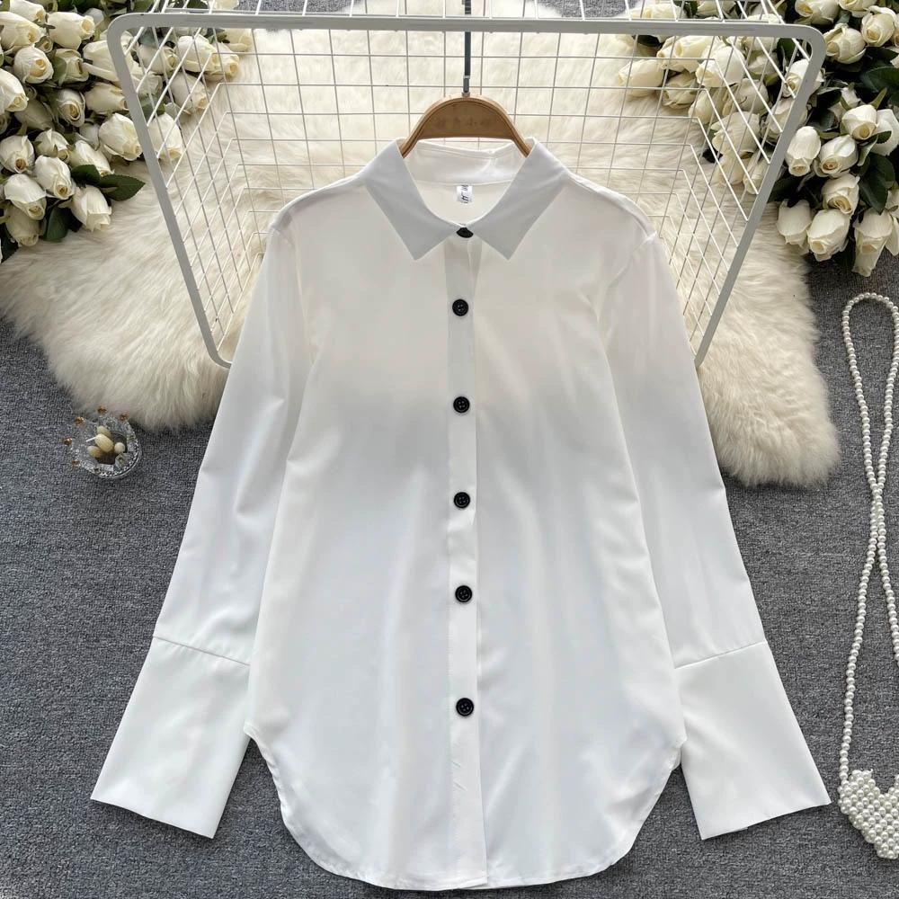 Hochwertiger zweiteiliger Anzug, Damen Herbstmode, Ausländischer Stil, Modisches Layering, Kurzes Westentop, Weißes langärmeliges Hemd