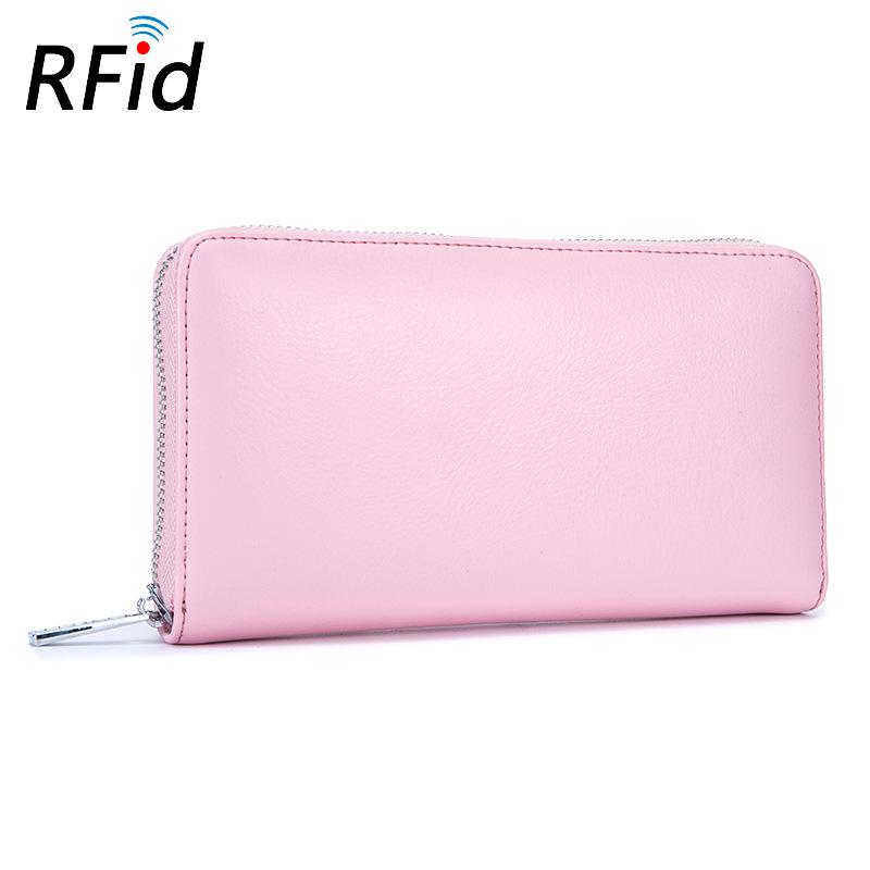 Genuine Leather RFID Long Wallet & Passport Holder with Multifunctional Accordion Card Slots for Men & Women