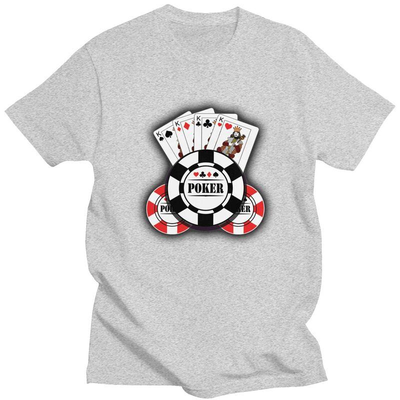 Custom Poker King T Shirts for Men Pure Cotton Tees Tshirts Short Sleeve Fashion Tshirt Clothing